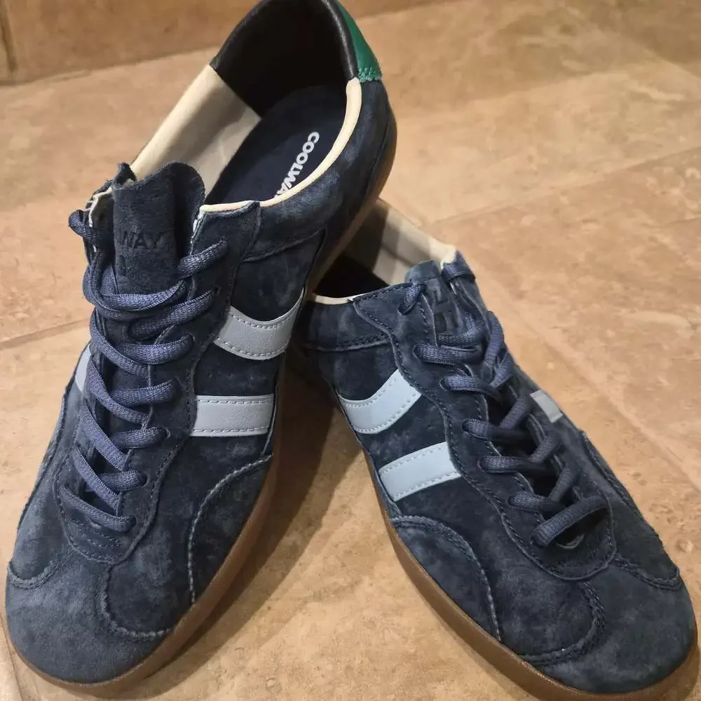 Coolway Goal Navy Suede Gum Sole Sneakers